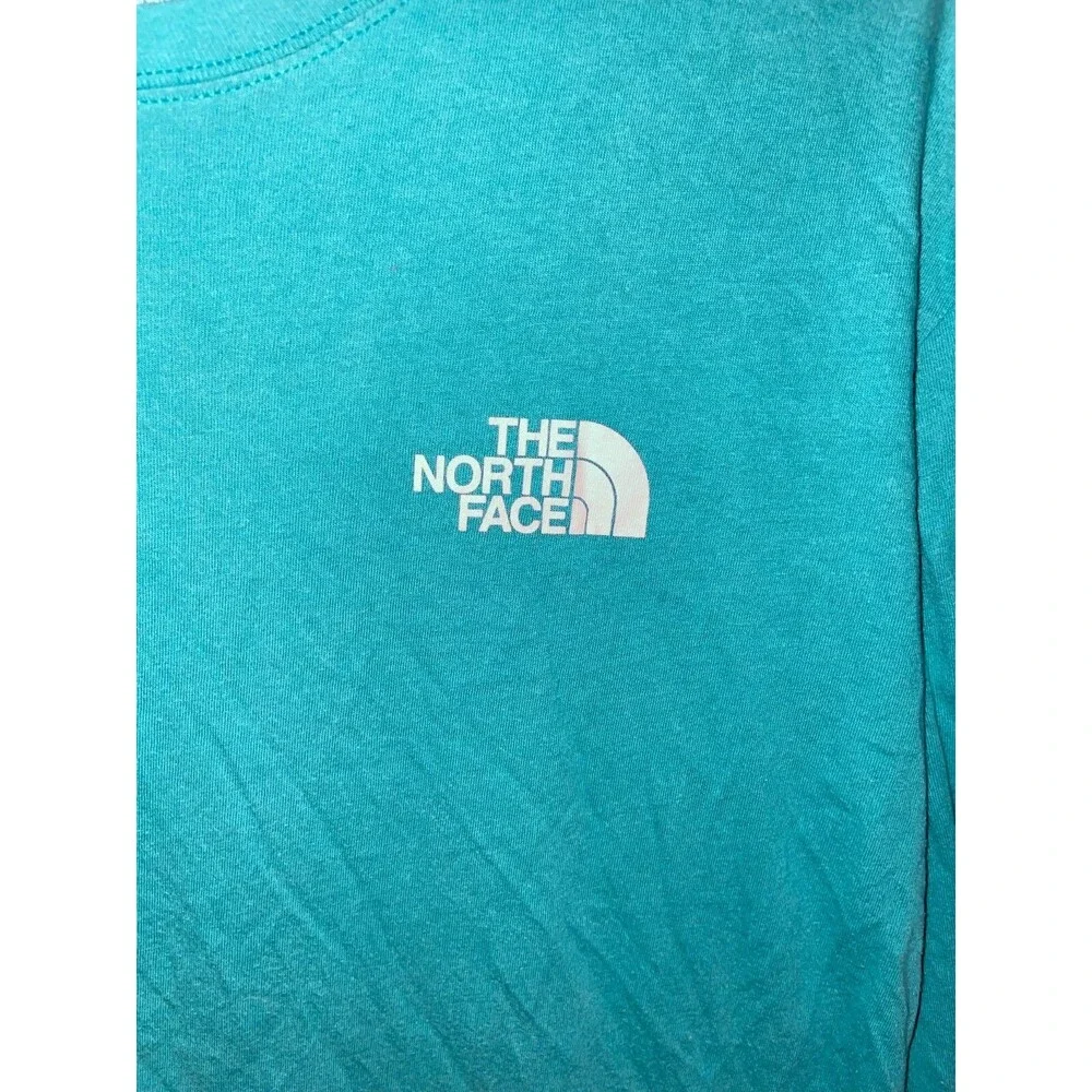 The North Face Crew Neck Long Sleeve Graphic T Shirt Mens Sz M 100% Cotton